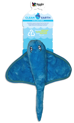 SPUNKY PUP-CLEAN EARTH PLUSH STINGRAY. Small Only.