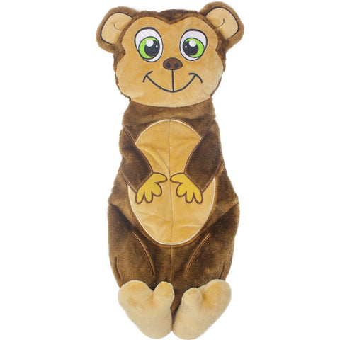 Outward Hound Squeakimals Squeaking Monkey Plush Dog Toy. LARGE